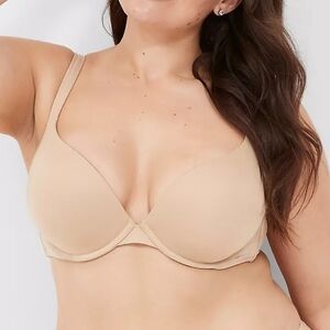 Cacique Plunge Nude Colored Bra. Size 38F